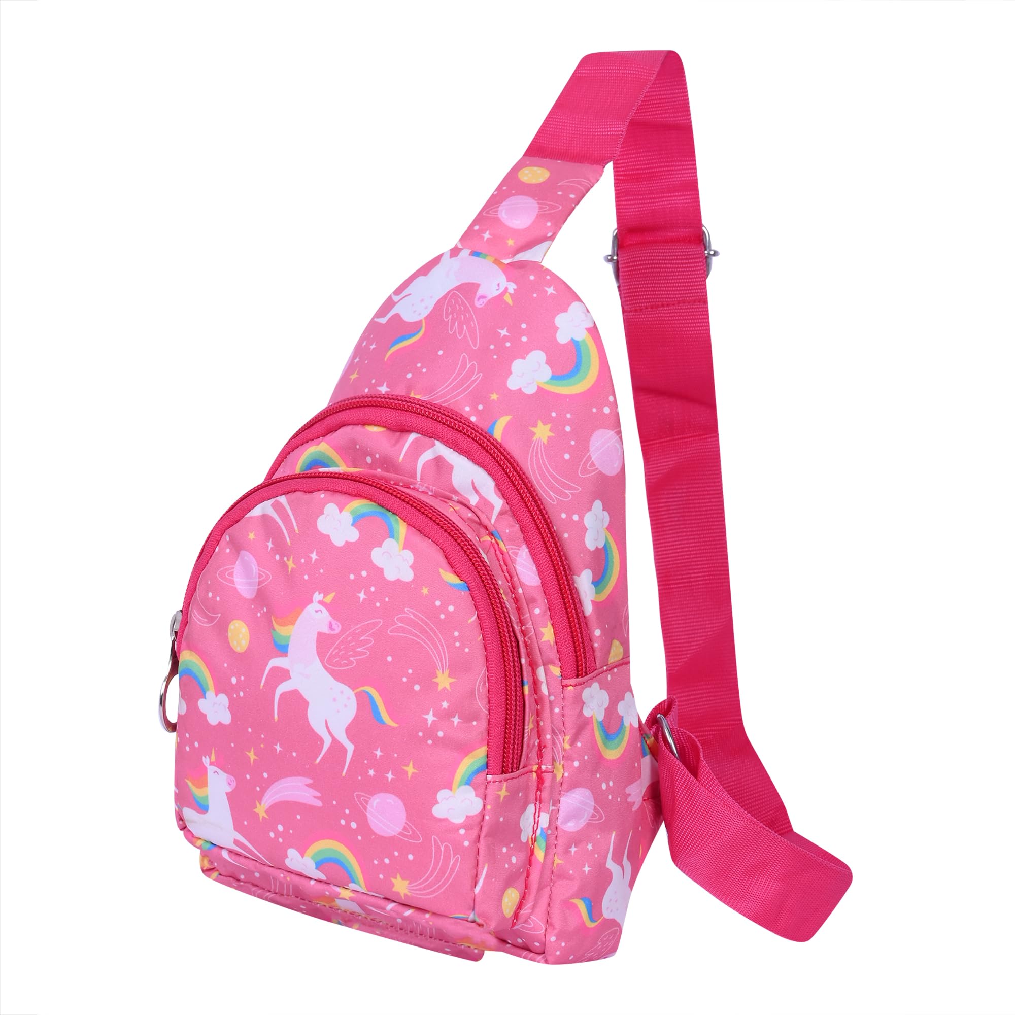 Asera Chest Bags for Kids Lightweight Adjustable Straps, Multiple Pockets - Perfect for School, Travel, and Outdoor Adventures